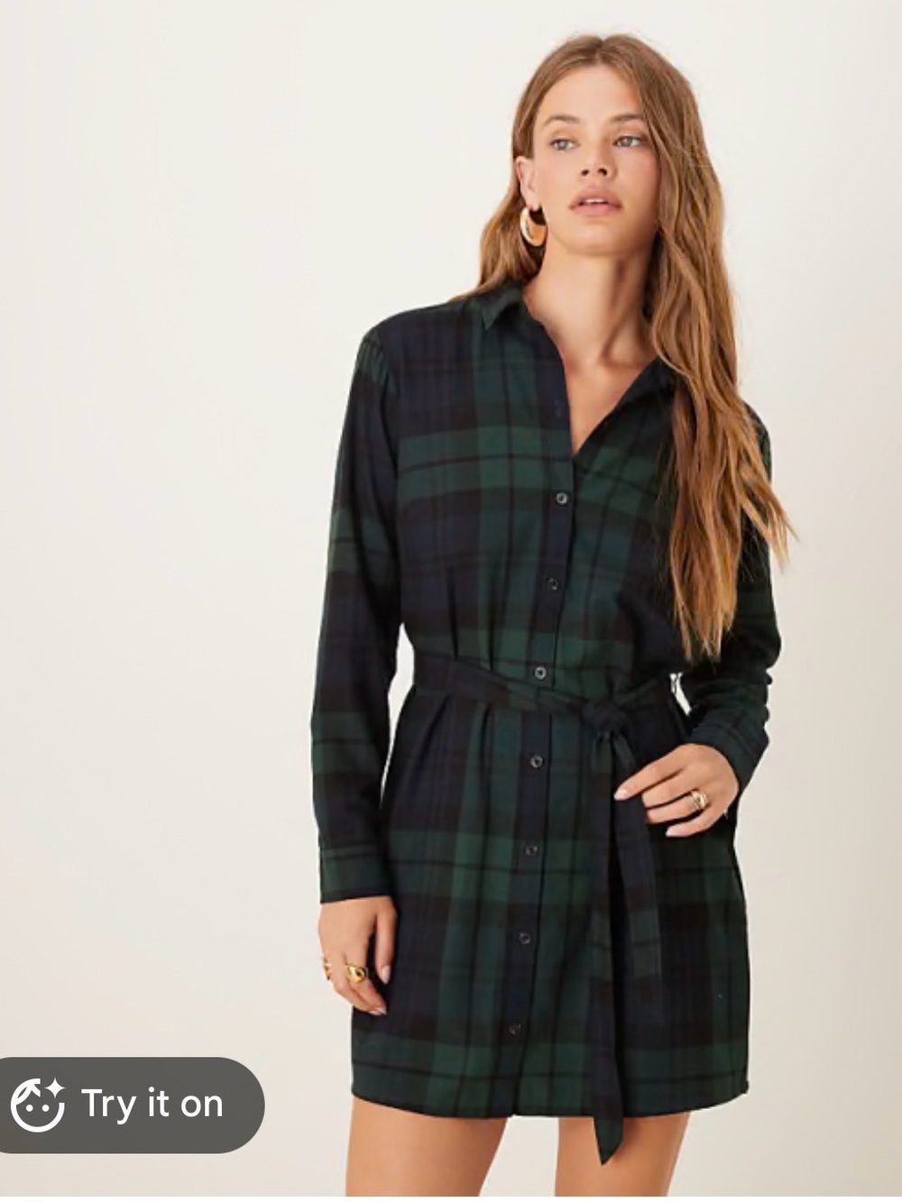 Abercrombie & Fitch Plaid Buttondown Dress